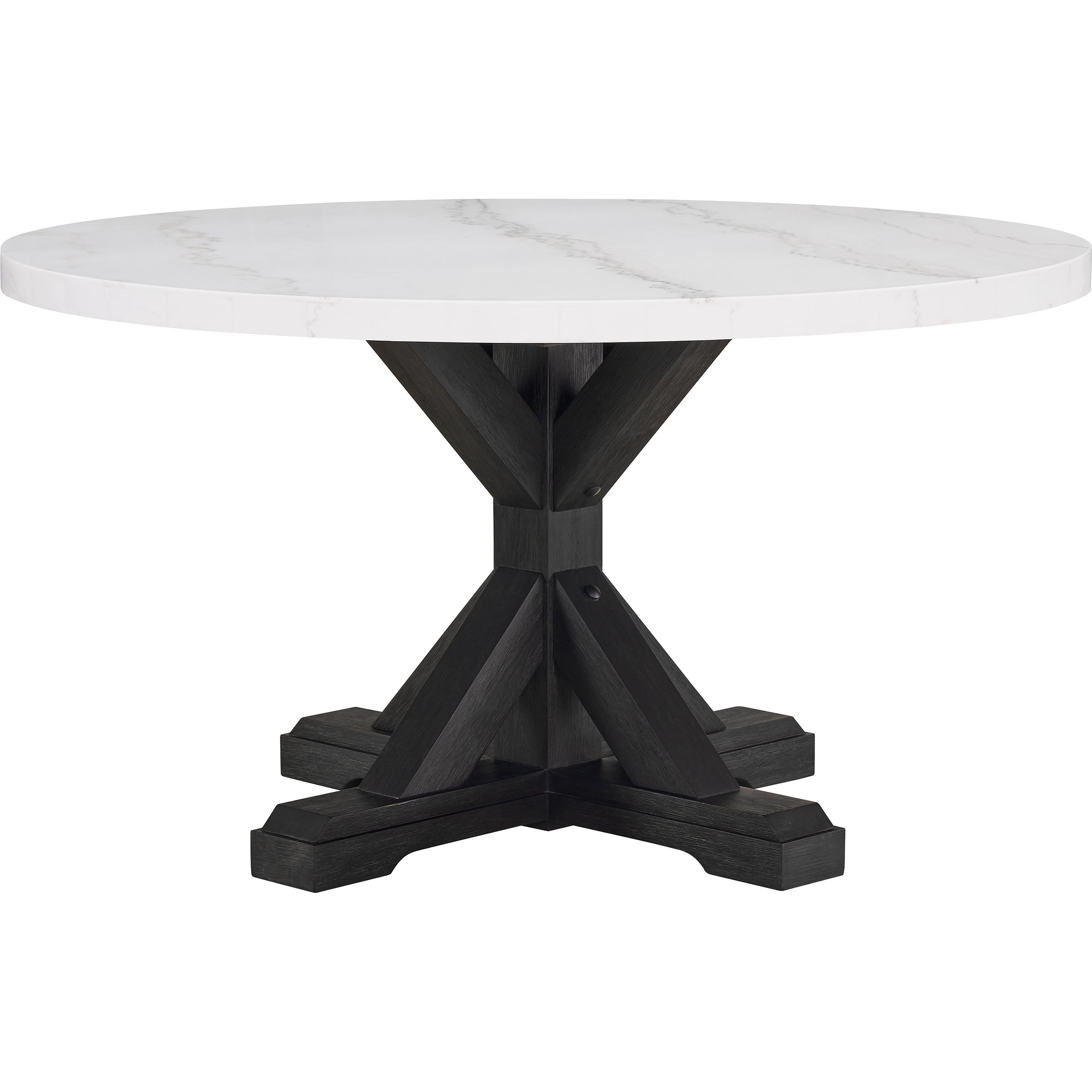 Crown Mark Varley 1320T-54R Genuine Marble Round Dining Table IMAGE 1